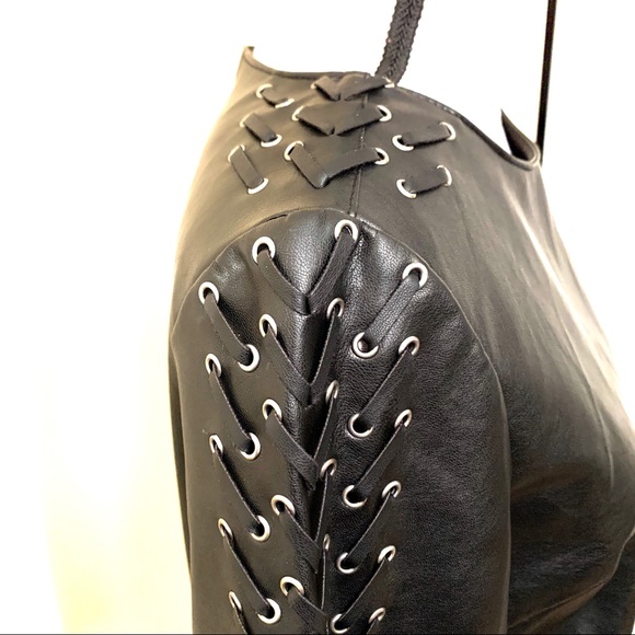 ZARA BASIC COLLECTION FAUX LEATHER DRESS - Picture 3 of 8